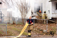 The Centralia Fire Department responds to a house fire at 915 Hester Ave on 12/20/13
